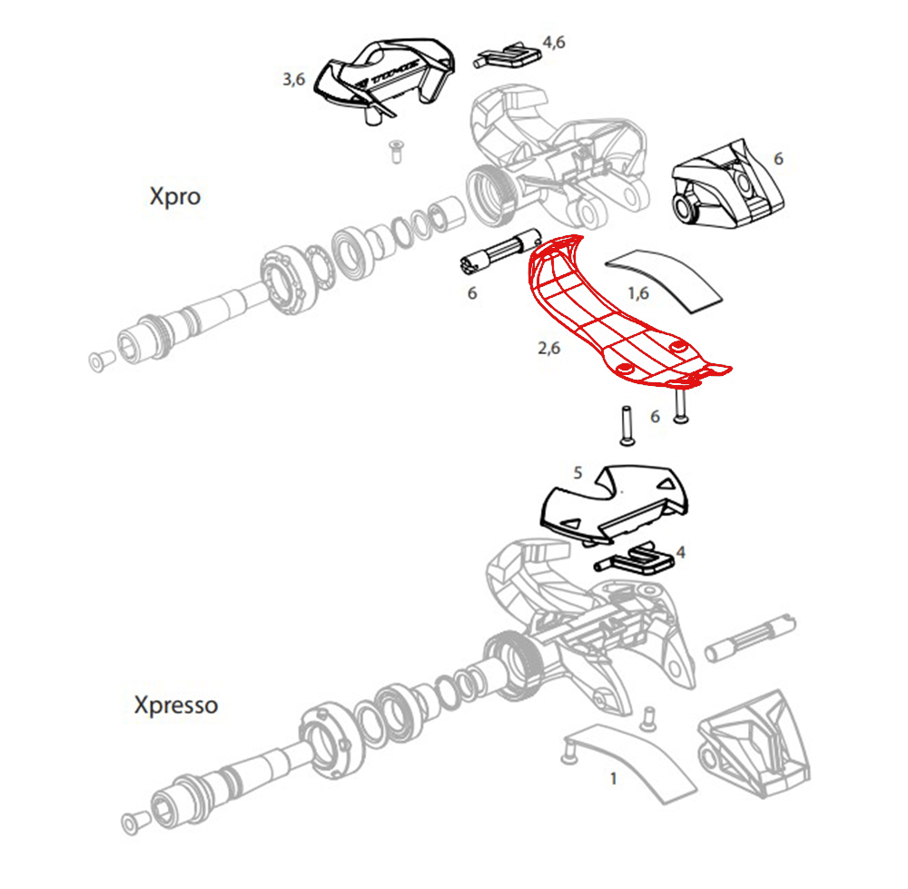 メンテナンス DFP.GROUP Kit de Reparo p/ Pedal Time Xpro Parte inferior 2 unidades | SRAM
