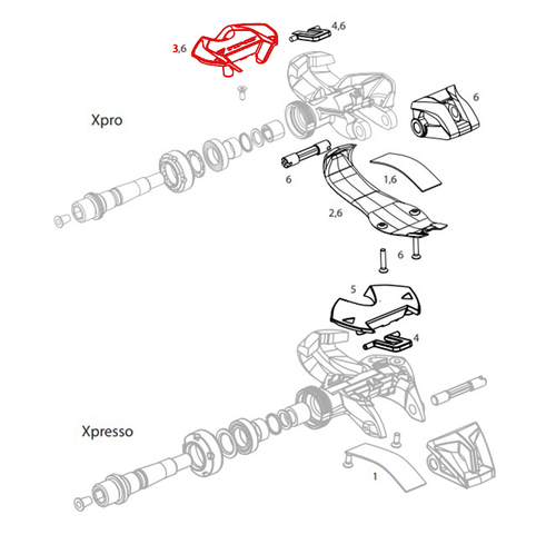 Kit de Reparo p/ Pedal Time Xpro  Parte lateral (Esquerda/Direita)