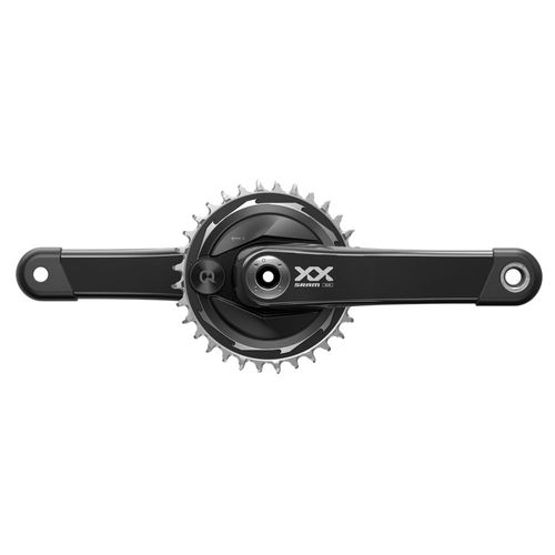 Medidor de Potência Pedivela SRAM XX Eagle T-Type DUB AXS Wide 170mm 32T Q174 CL55 com Protetor de Coroa Sensor no Eixo Preto