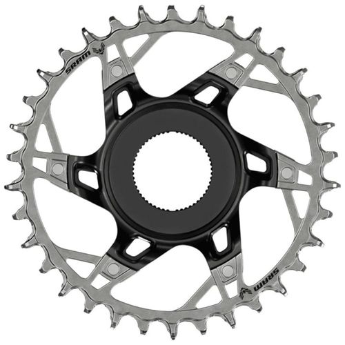Coroa SRAM XX T-Type Shimano Steps Direct Mount 36T 12 vel. Alumínio Preta/Prata