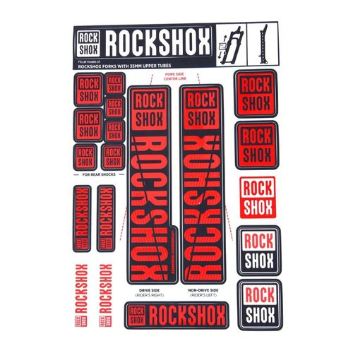 Adesivo RockShox Kit Pike/Lyrik/Yari/Domain/Revelation (2018+) 35mm Stealth MY18