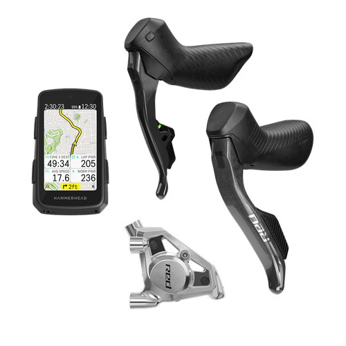 Kit de Upgrade SRAM Red e Tap AXS E1 Manetes Caliper Flatmount Hammerhead Karoo