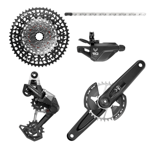 Grupo de Peças SRAM 90 Eagle T-Type A1 170mm Câmbio, Trigger, Pedivela DUB 32T, Corrente GX e XS-1275